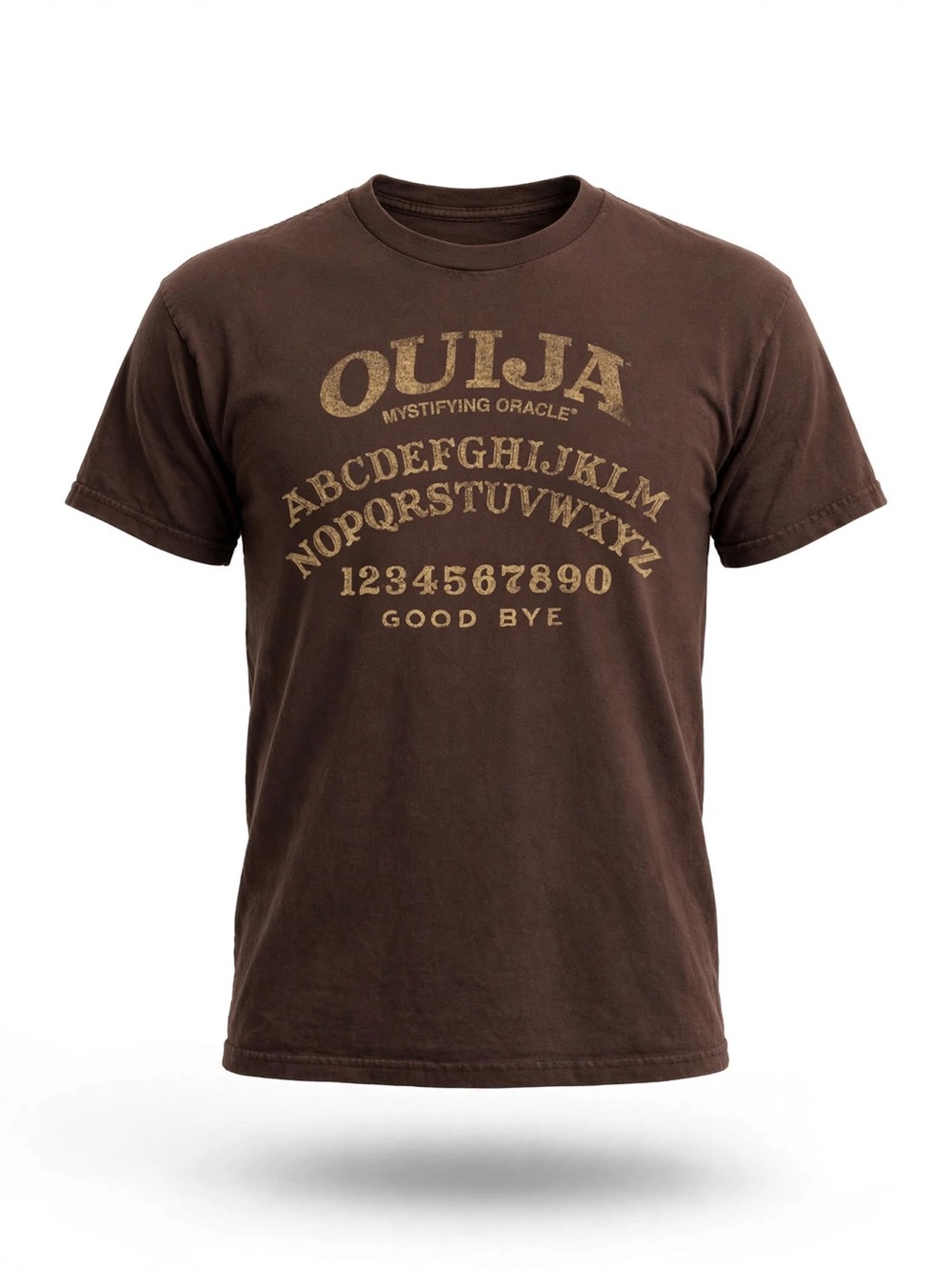 Ouija Board Shirt Brown Vintage - Mystifying Oracle Graphic Tee